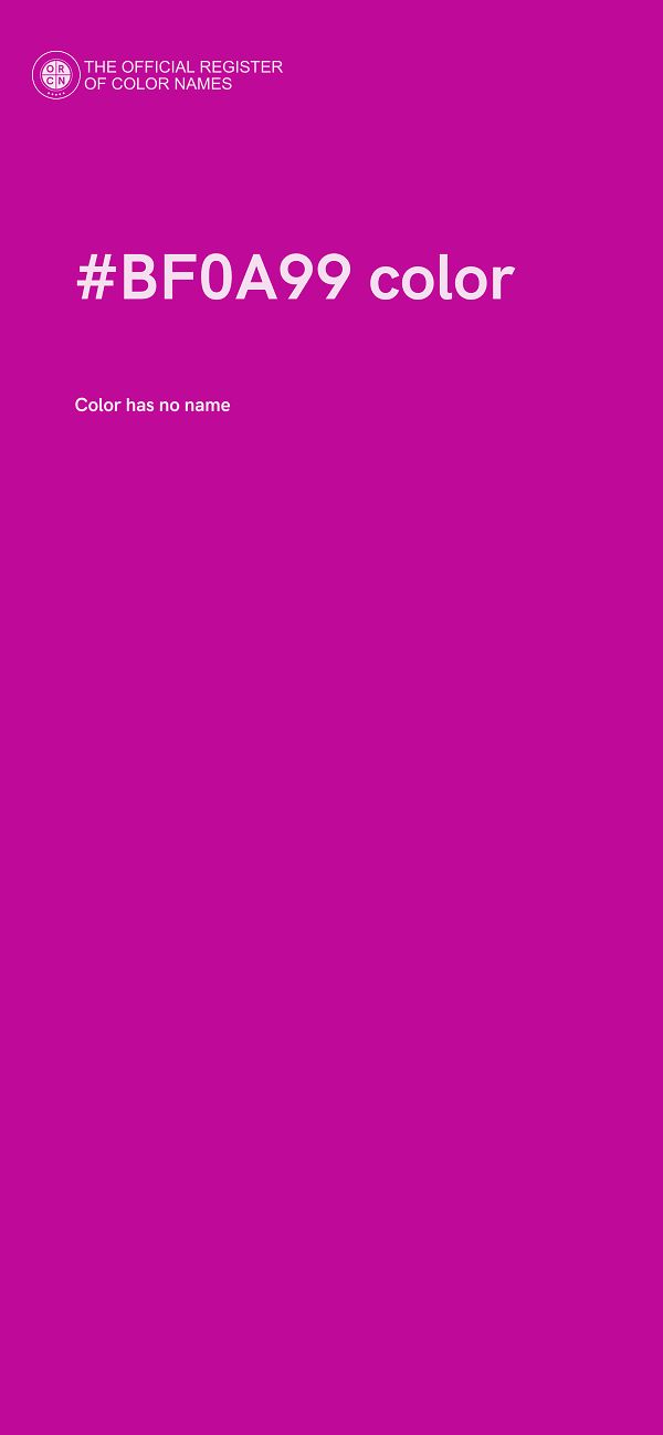 #BF0A99 color image