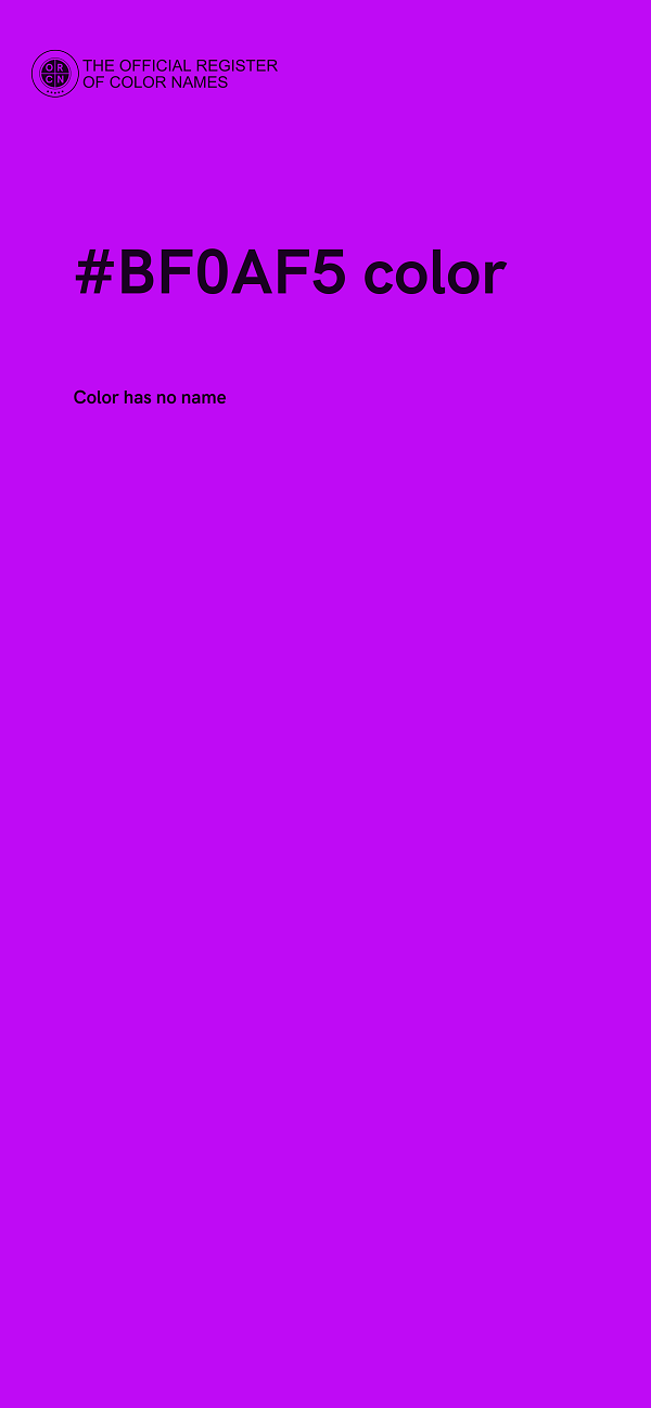 #BF0AF5 color image
