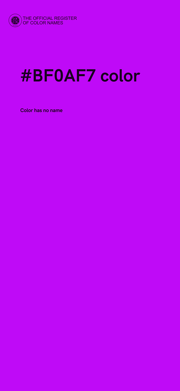 #BF0AF7 color image