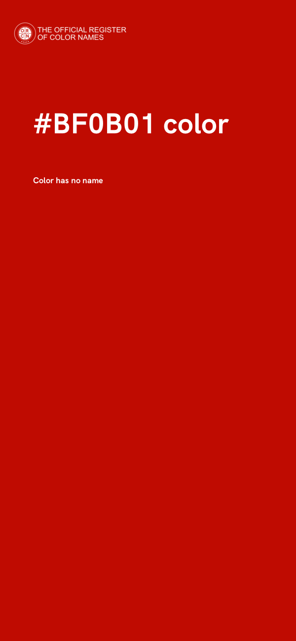 #BF0B01 color image