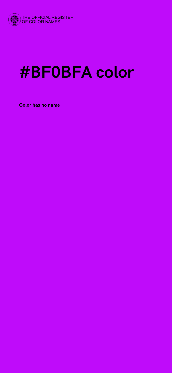 #BF0BFA color image