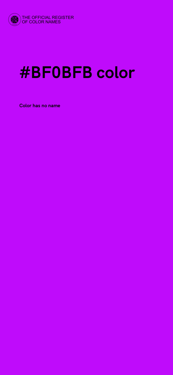 #BF0BFB color image