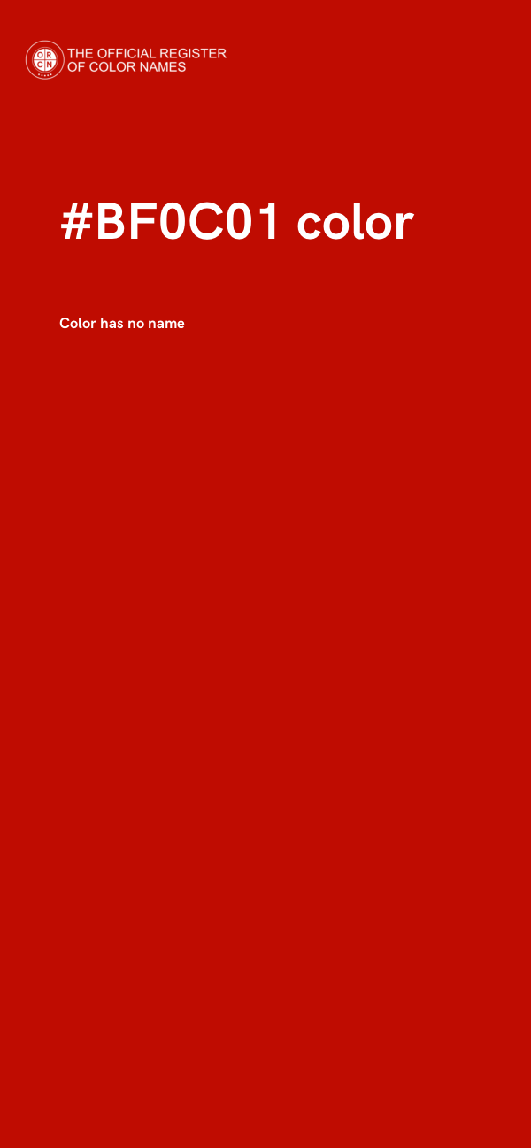 #BF0C01 color image