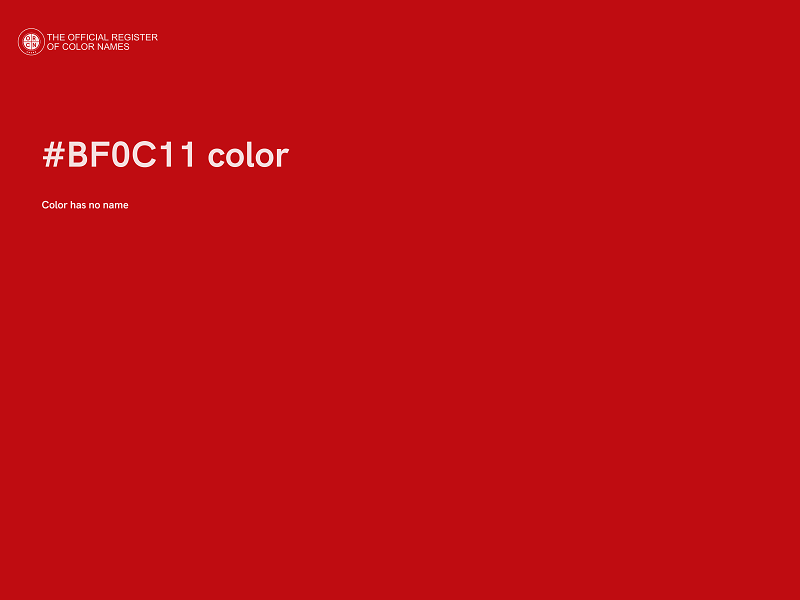 #BF0C11 color image