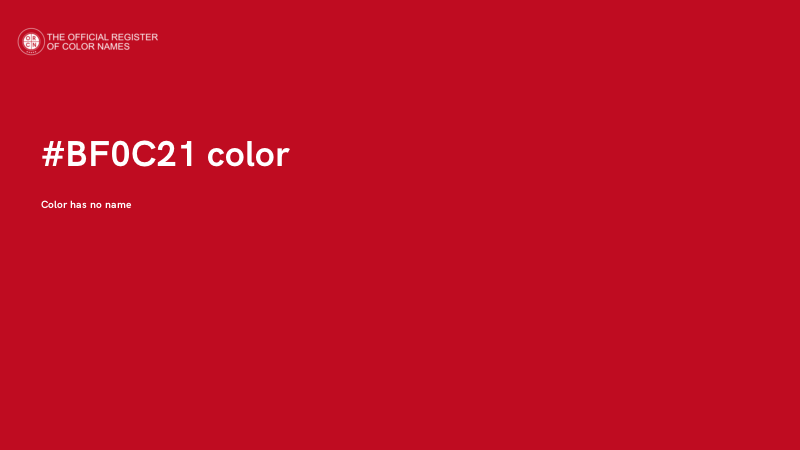 #BF0C21 color image