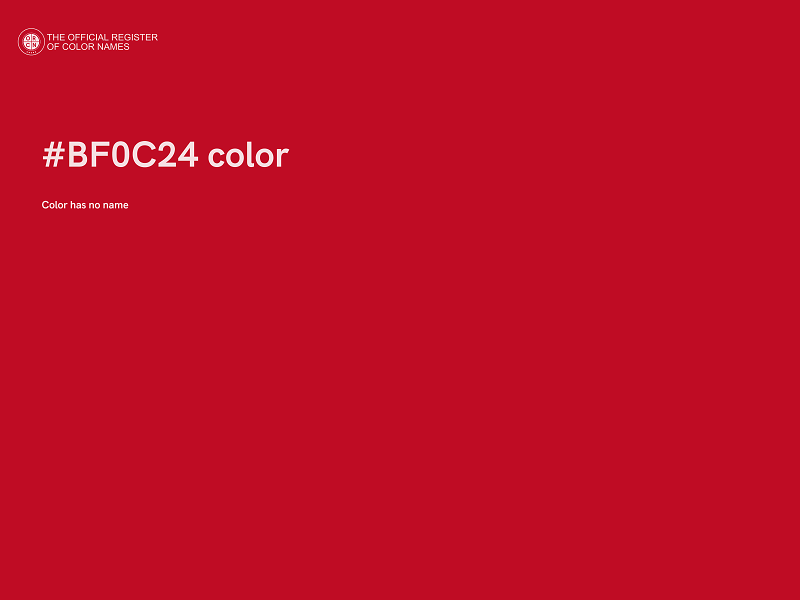 #BF0C24 color image
