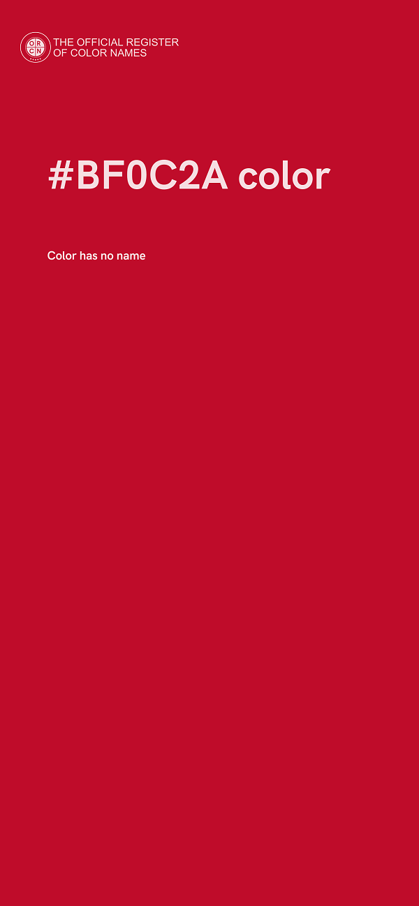 #BF0C2A color image