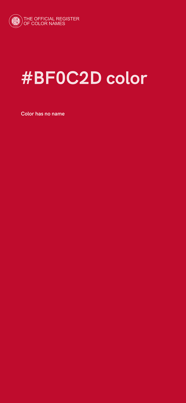 #BF0C2D color image