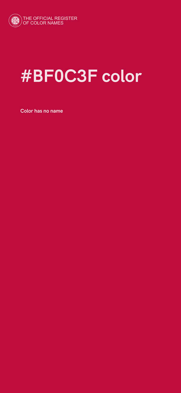 #BF0C3F color image