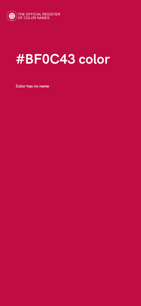 #BF0C43 color image