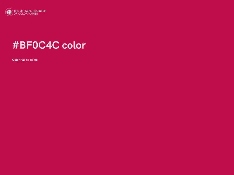 #BF0C4C color image