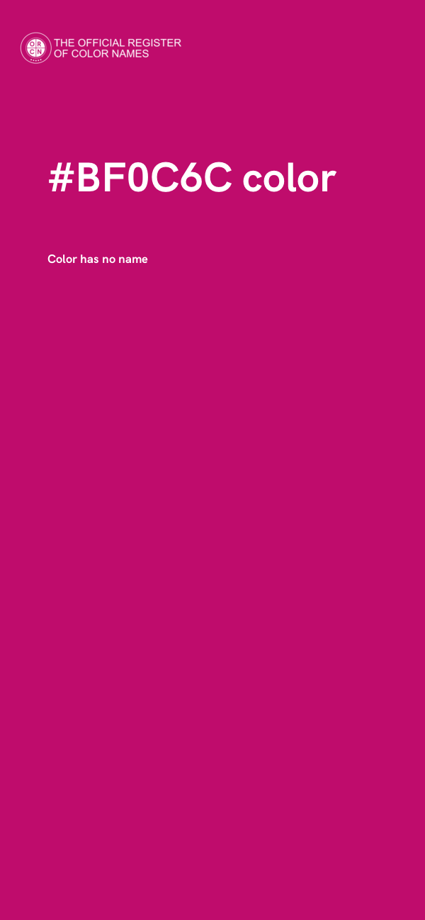 #BF0C6C color image