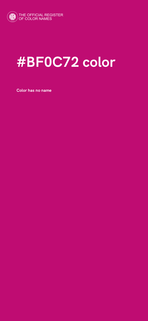 #BF0C72 color image