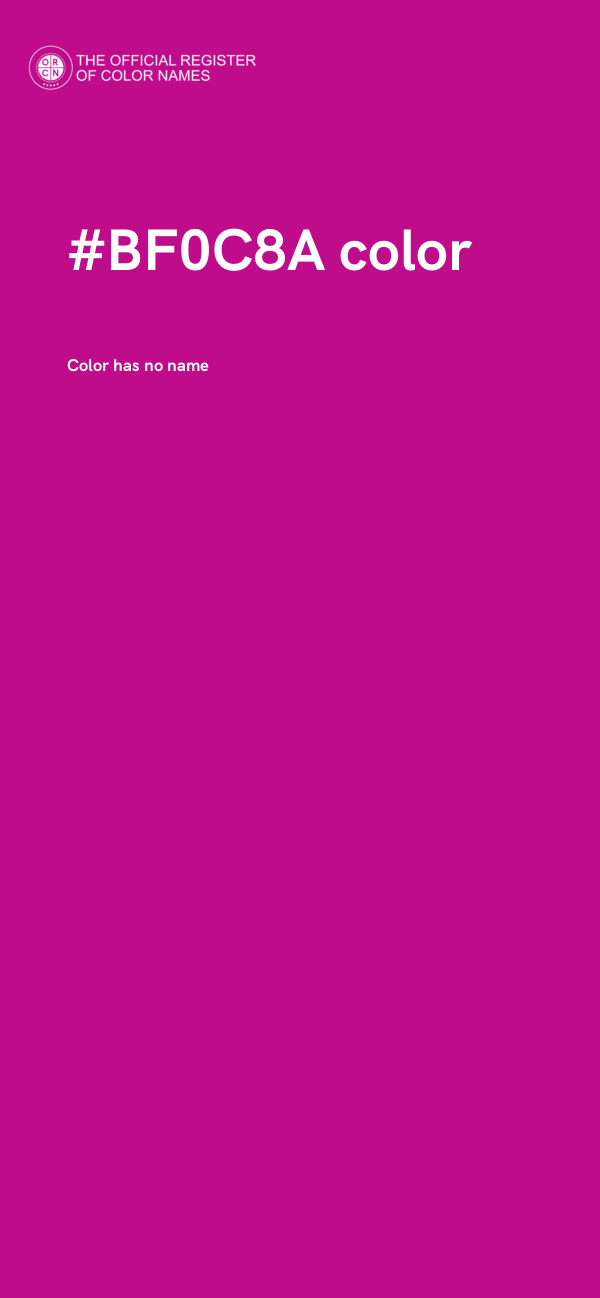 #BF0C8A color image