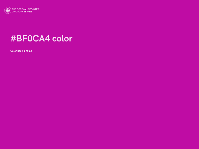 #BF0CA4 color image