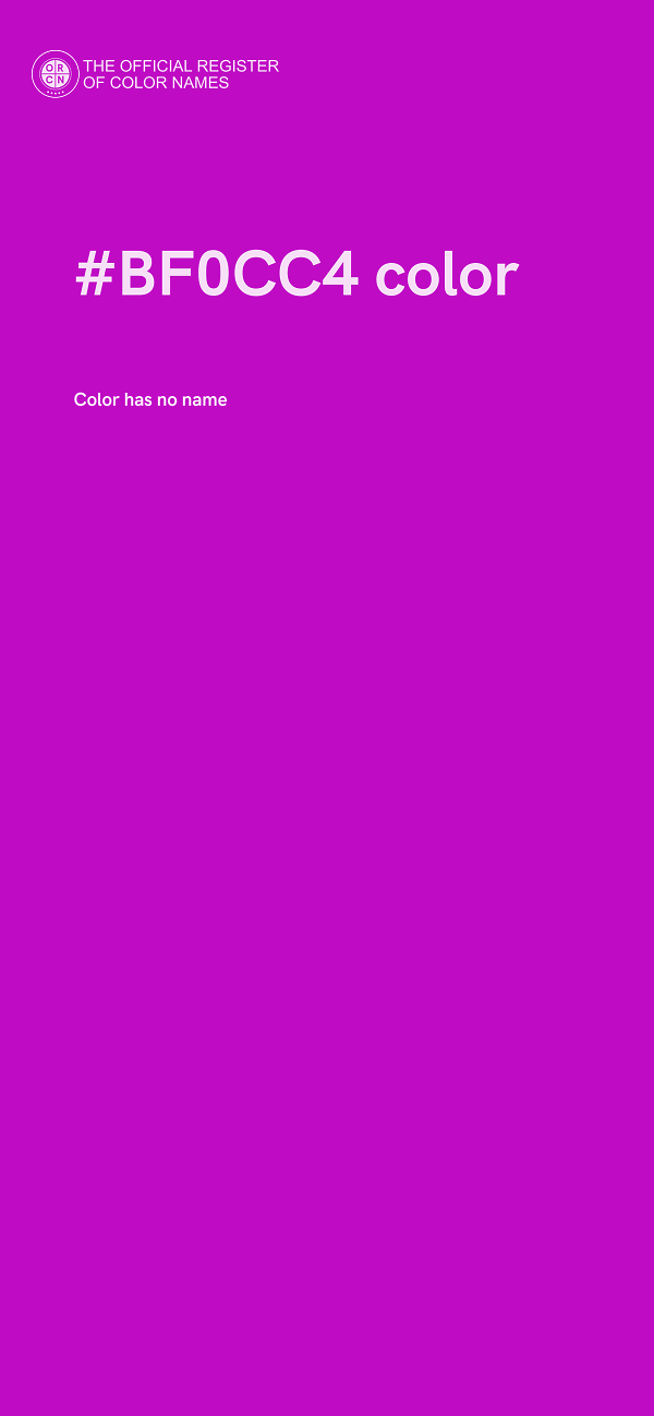 #BF0CC4 color image