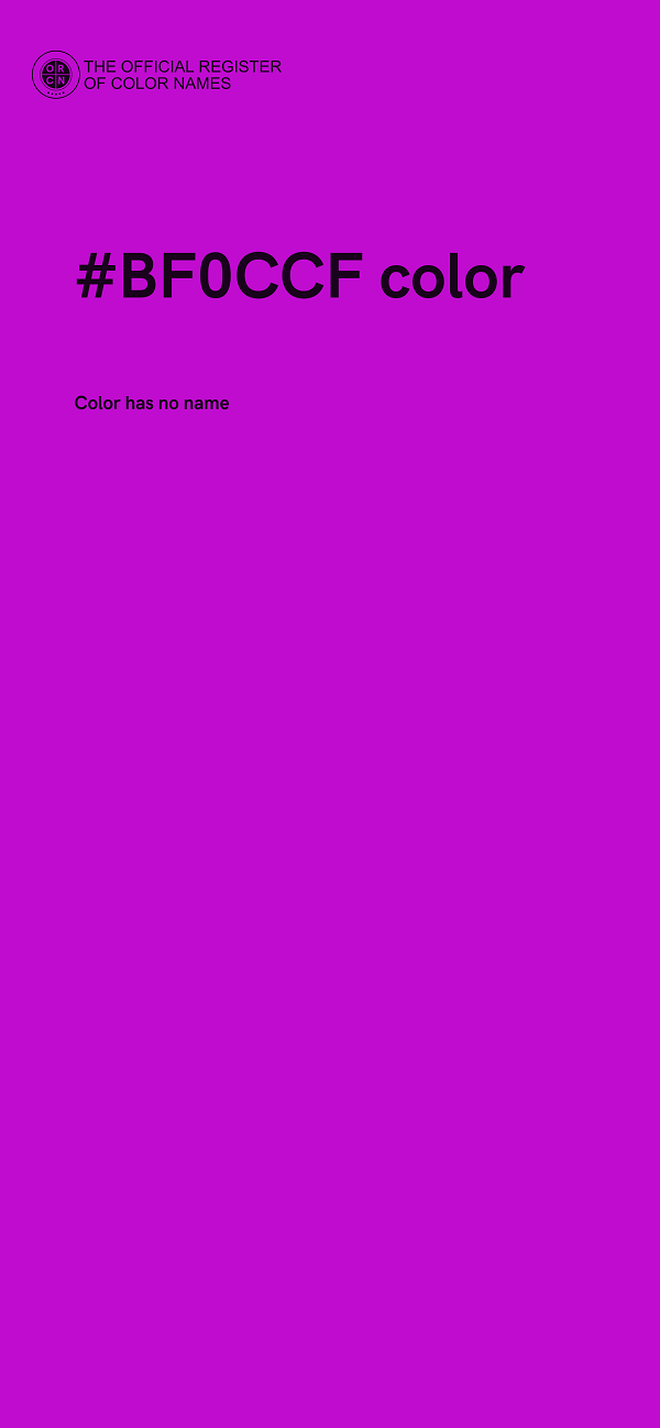 #BF0CCF color image
