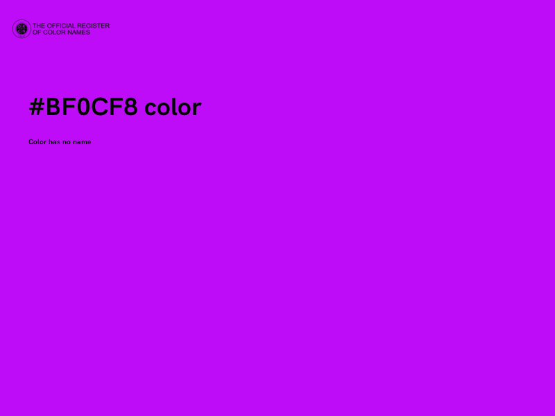 #BF0CF8 color image