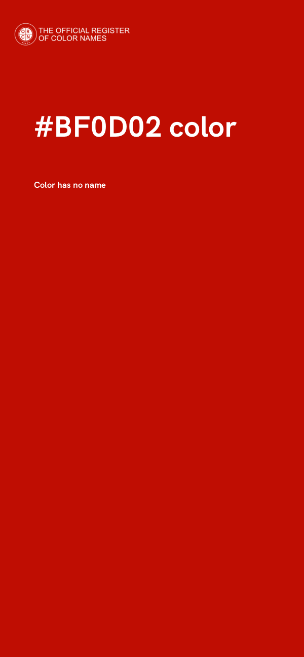 #BF0D02 color image