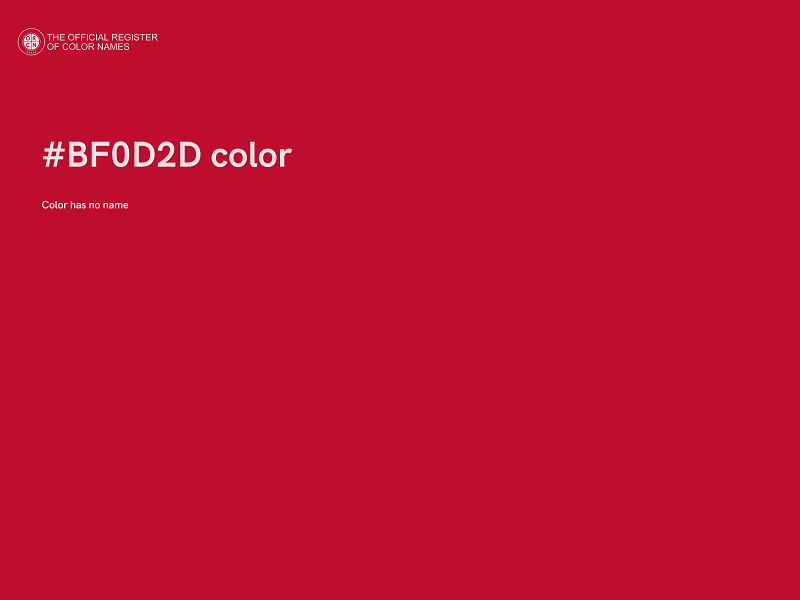 #BF0D2D color image