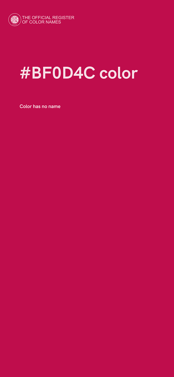 #BF0D4C color image