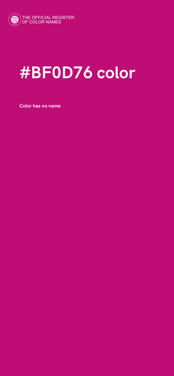 #BF0D76 color image