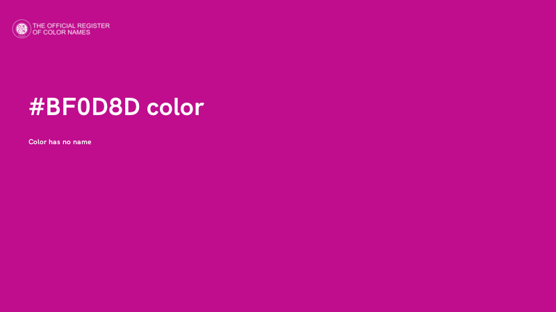 #BF0D8D color image