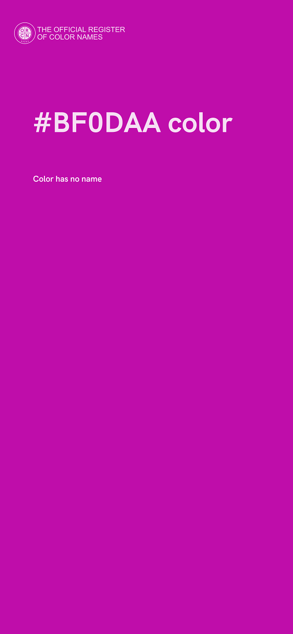 #BF0DAA color image