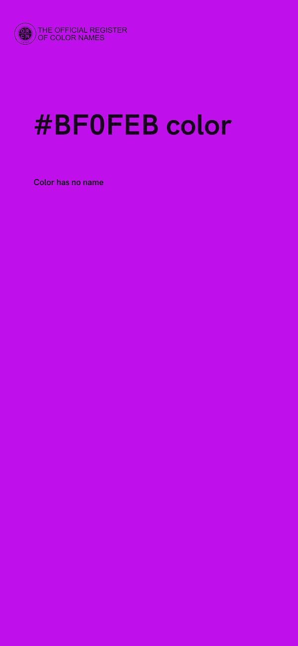#BF0FEB color image
