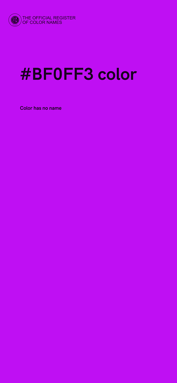 #BF0FF3 color image