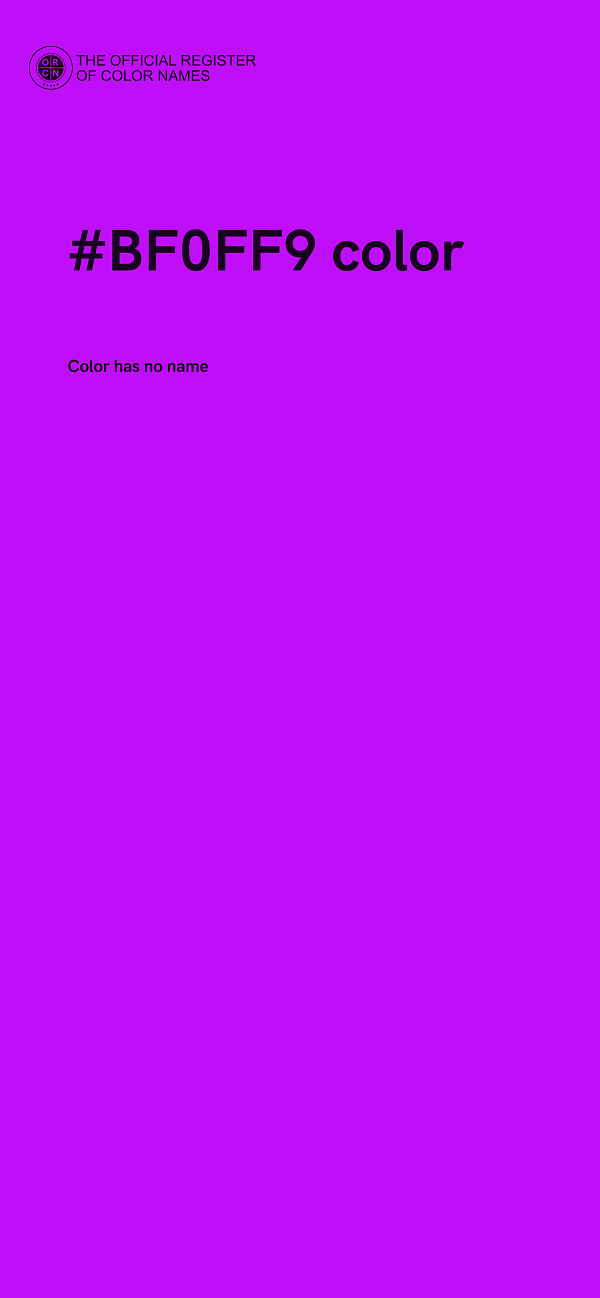 #BF0FF9 color image