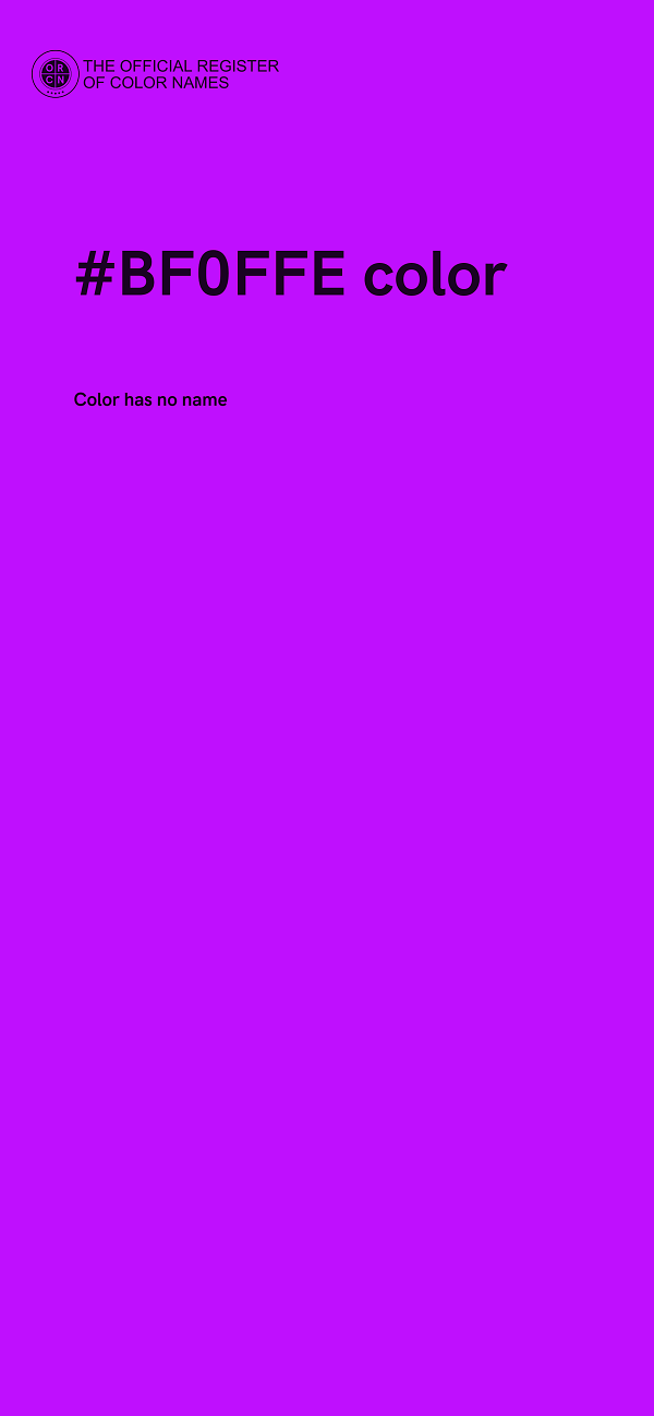 #BF0FFE color image