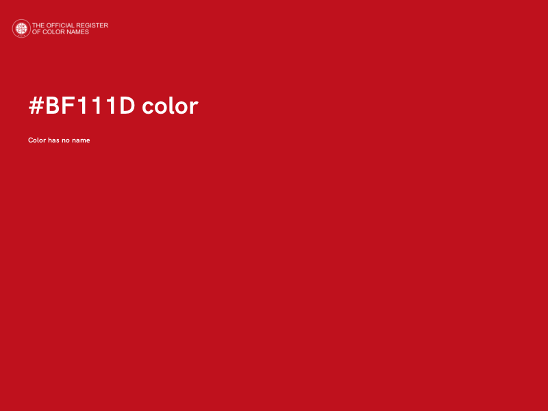 #BF111D color image