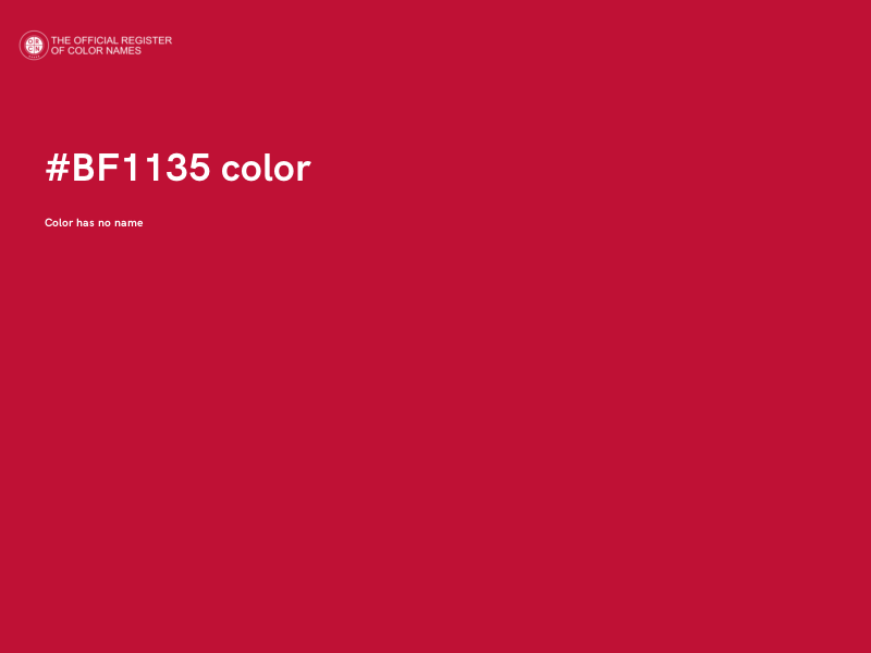 #BF1135 color image