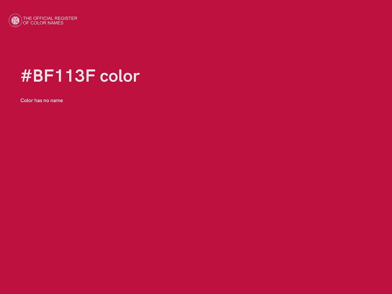 #BF113F color image