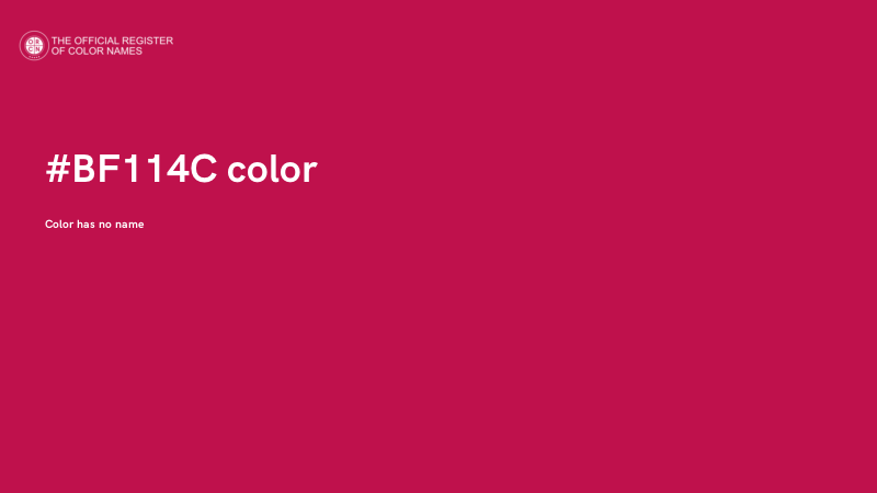 #BF114C color image