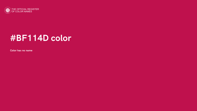 #BF114D color image