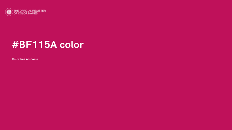 #BF115A color image