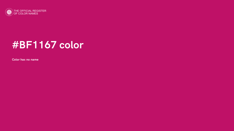 #BF1167 color image
