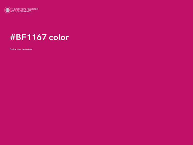 #BF1167 color image