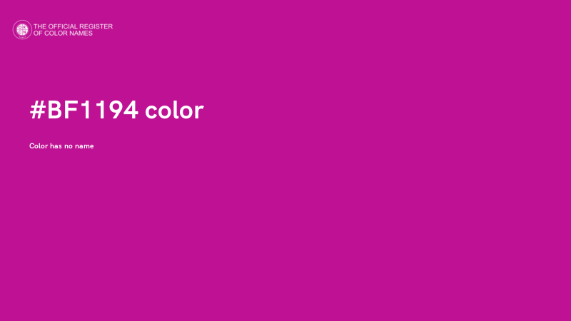 #BF1194 color image