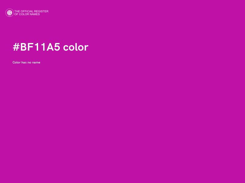 #BF11A5 color image