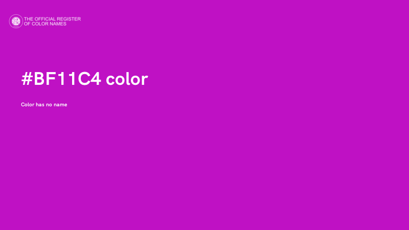 #BF11C4 color image