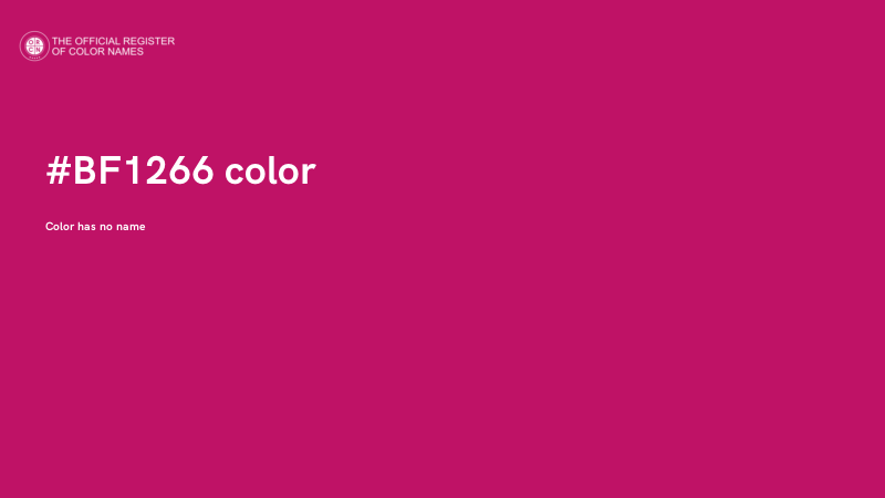 #BF1266 color image