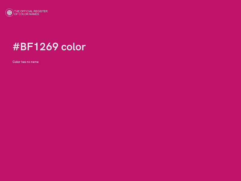 #BF1269 color image