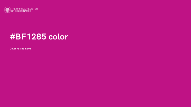 #BF1285 color image