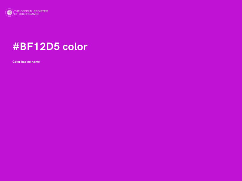 #BF12D5 color image