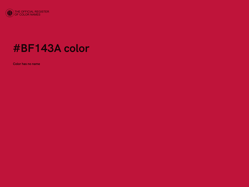 #BF143A color image