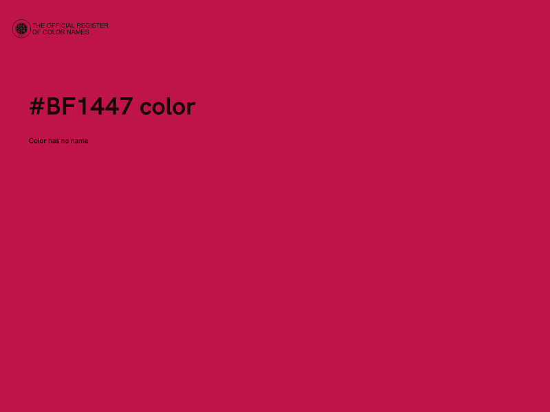 #BF1447 color image