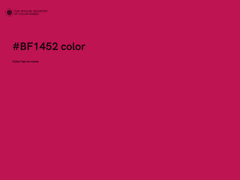 #BF1452 color image